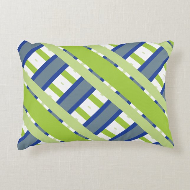 Coussins Décoratifs Bleu vert et blanc (Devant)