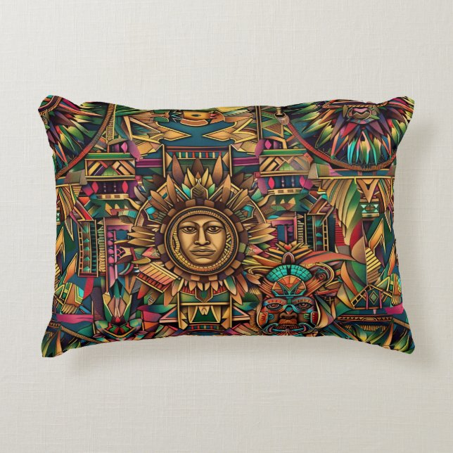 Coussins Décoratifs Bleu "Vibrant Emblème Historique" Plush Bain M (Devant)