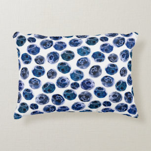 Coussins Décoratifs Bleuets : motif illustré d'aquarelle.