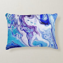 Blue and White Swirls Cushion – Unique Design