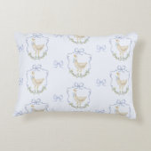Coussins Décoratifs Blue Bow petite oie Whimsical Crest bébé garçon (Dos)