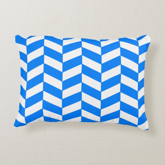 Coussins Décoratifs Blue Herringbone Azure (Dos)