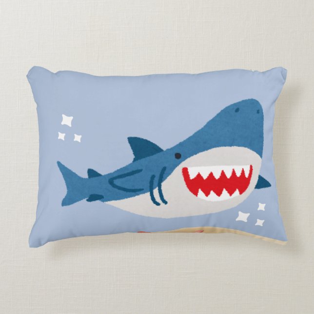 Coussins Décoratifs Blue shark accent pillow (Devant)
