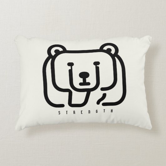 Coussins Décoratifs BOAZ Ours – Icône de Force (Devant)