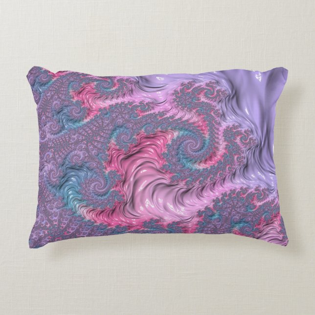 Coussins Décoratifs Boho coloré Hippie Trippy Super Pastel Fractal (Devant)