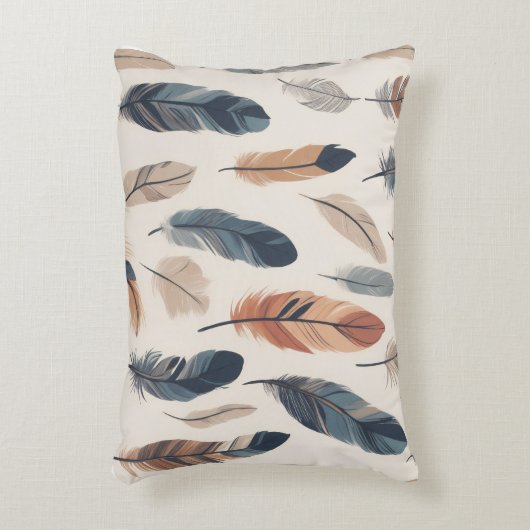Coussins Décoratifs Boho Feather Pattern Throw Pillow (Devant(Vertical))