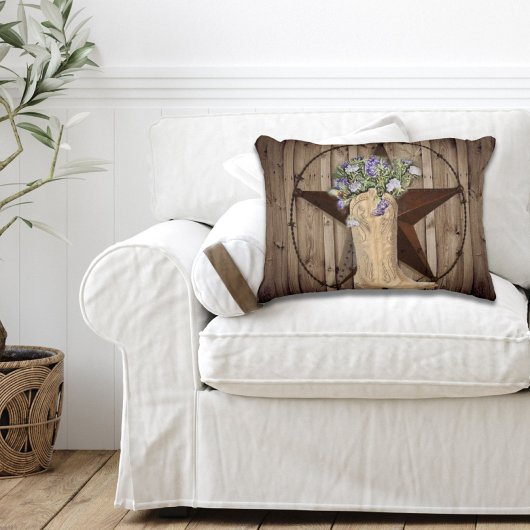 Coussins Décoratifs bois de grange rustique étoile occidentale de cowb