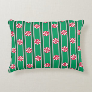 Coussins Décoratifs Bonbon de menthe de Noël amusant et fantaisiste