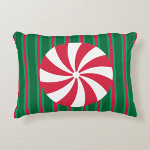 Coussins Décoratifs Bonbon de menthe de Noël amusant et fantaisiste