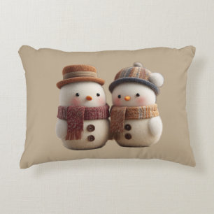 Coussins Décoratifs Bonhomme de neige adorable Saison hivernale cosy