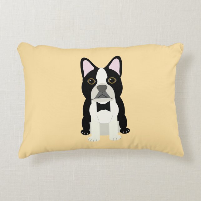 Coussins Décoratifs Boston Terrier beige (Devant)