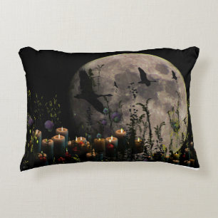 Coussins Décoratifs bougie de Pleine lune botanique