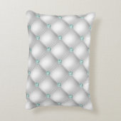 Coussins Décoratifs Boule verte Métallique Satin Blanc Mint  (Dos(Vertical))