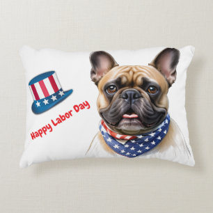Coussins Décoratifs Bouledogue français Fête du Travail Bouledogue fra