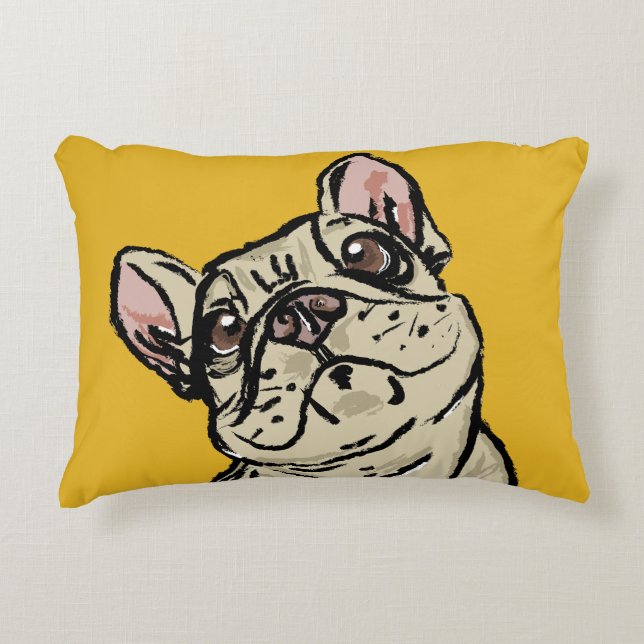 Coussins Décoratifs Bouledogue français graffiti (Devant)
