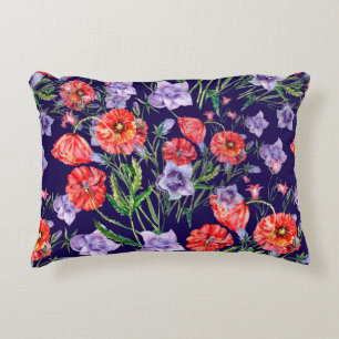 Coussins Décoratifs Bouquet blue bell flower, pink bell flower and pop