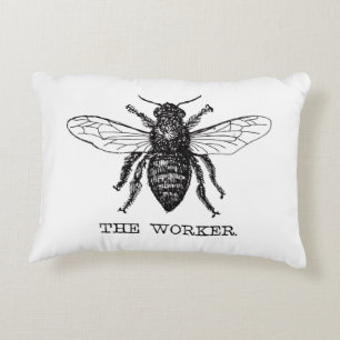 Coussins Décoratifs Bourdon noir ouvrier abeille miel