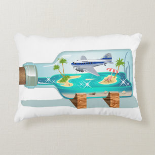 Coussins Décoratifs Bouteille souvenir de dessin