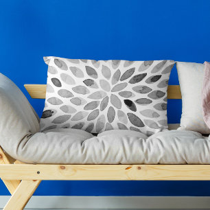 Coussins Décoratifs Boutons de brosse d'aquarelle - noir et blanc