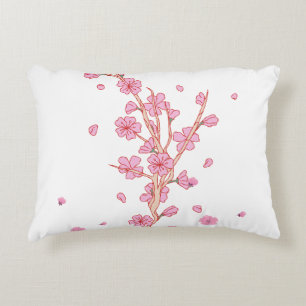 Coussins Décoratifs Branche de Sakura Fleur de Cerisier Rose