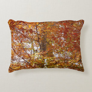 Coussins Décoratifs Branches de la nature d'automne Feuille orange