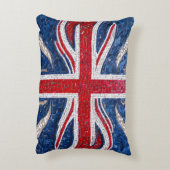 Coussins Décoratifs Britanniques Bulldog avec le drapeau de l'Union co (Dos(Vertical))