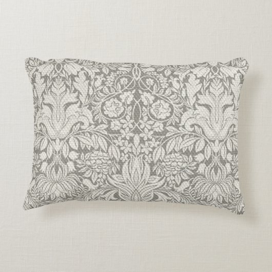 Coussins Décoratifs brocade en dentelle blanche élégante (Dos)