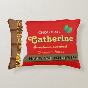 Coussins Décoratifs Brown réaliste & Valentines rouges Chocolat amusan