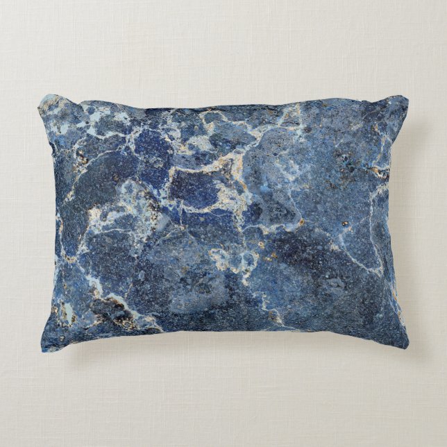 Coussins Décoratifs Bue Gris Marbre Noir & Veines Beige (Devant)