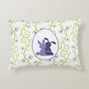 Coussins Décoratifs Bunnies Embrasser le printemps floral