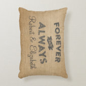 Coussins Décoratifs Burlap pour toujours et toujours Mariage (Devant(Vertical))