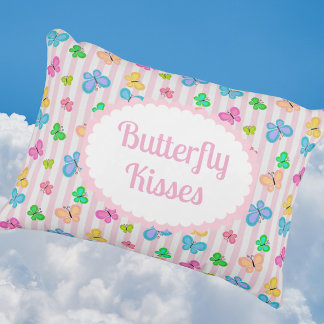 Coussins Décoratifs Butterfly Dreams Personalized  Pink Stripe