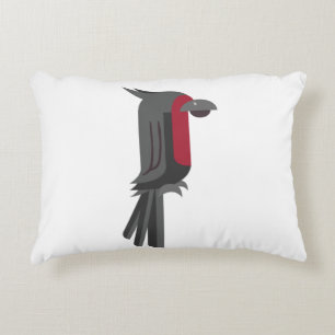 Coussins Décoratifs Cacatoès palmiste noir élégant