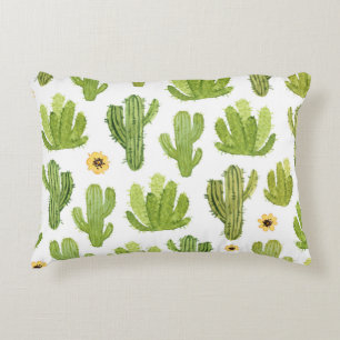Coussins Décoratifs Cactus du désert vert : Aquarelle transparente