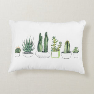 Coussins Décoratifs Cactus pour aquarelle et Succulents