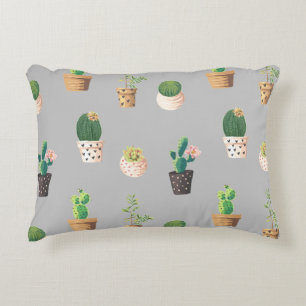 Coussins Décoratifs Cactus Succulents à Dessrt Vert dans les pots