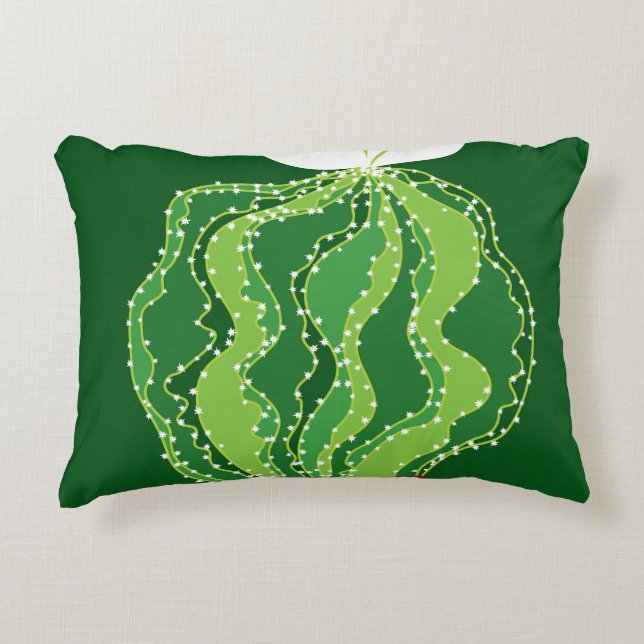 Coussins Décoratifs Cactus vert : motif abstrait naturel. (Devant)