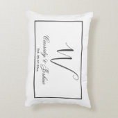 Coussins Décoratifs Cadeau de mariage élégant moderne monogramme souve (Dos(Vertical))