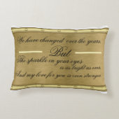 Coussins Décoratifs Cadeau du 50e anniversaire du Mariage d'or (Dos)