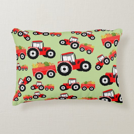 Coussins Décoratifs Camion rouge produit de la ferme (Devant)