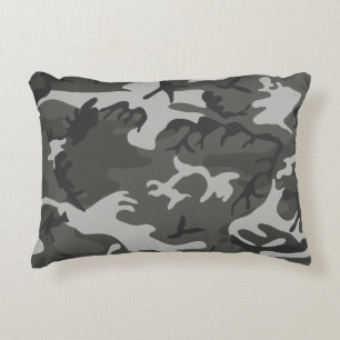 Coussins Décoratifs Camo camouflage abstrait gris moderne