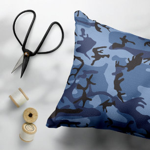 Coussins Décoratifs Camouflage bleu marine, Militaire, Armée