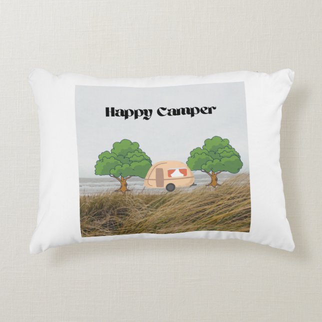 Coussins Décoratifs Camping-car heureux  (Devant)