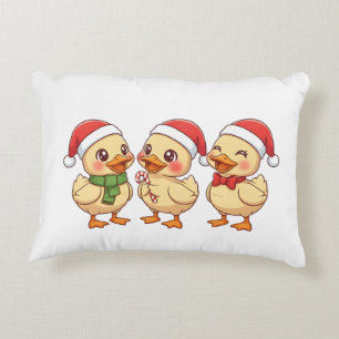 Coussins Décoratifs Canards de Noël Kawaii Mignons Fêtes de fin d'an