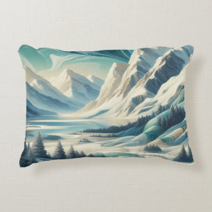 Coussins Décoratifs Capturer Art Hiver Scène & Cristaux de neige et de