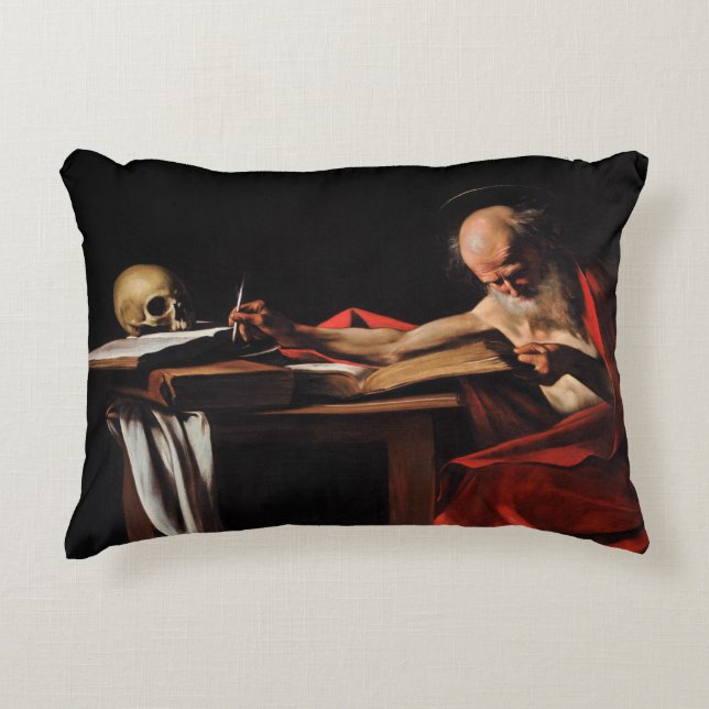 Coussins Décoratifs Caravaggio - Écriture Saint Jérôme (Devant)