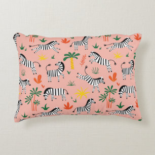 Coussins Décoratifs Caricature Zebras Funny Motif sans couture