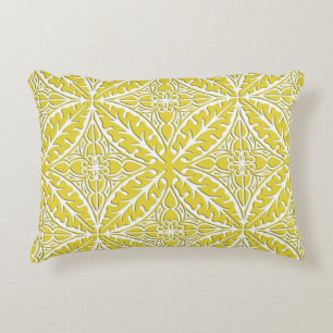 Coussins Décoratifs Carreaux marocains - or moutarde et blanc