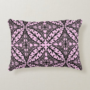 Coussins Décoratifs Carreaux marocains - rose glace et noir