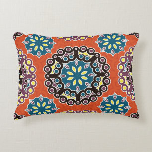 Coussins Décoratifs Carrelage arabe, motif patchwork vintage.